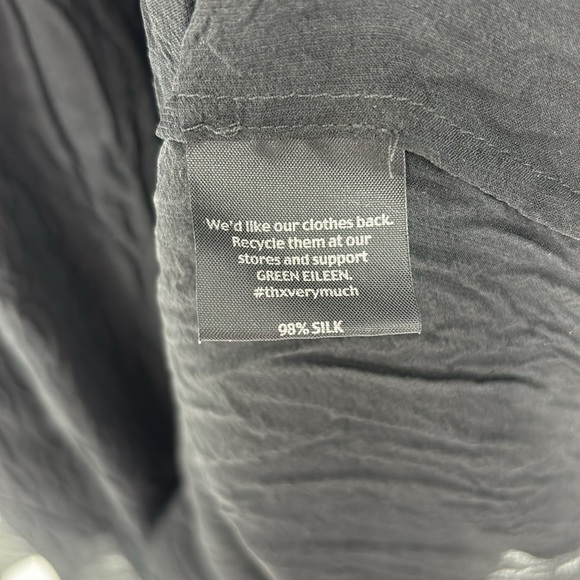 Eileen Fisher Silk Chiffon Sleeveless Black Dress Women’s Size Medium - Picture 5 of 8